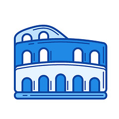 Image showing Colosseum line icon.