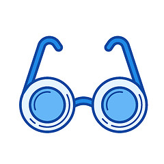 Image showing Spectacles line icon.