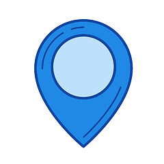 Image showing Geo location line icon.