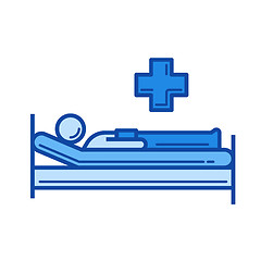 Image showing Hospital bed line icon.