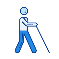 Image showing Walking stick line icon.