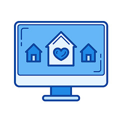 Image showing New house choice line icon.