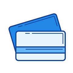 Image showing Credit cards line icon.