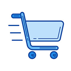 Image showing Fast shopping line icon.