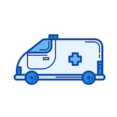 Image showing Ambulance car line icon.