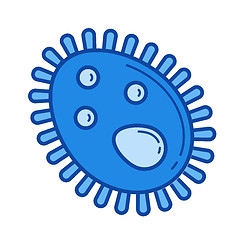 Image showing Microbe line icon.