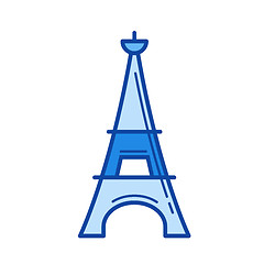 Image showing Eiffel tower line icon.