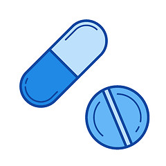 Image showing Medication line icon.