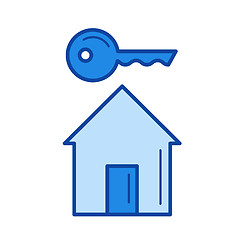 Image showing New house key line icon.