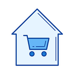 Image showing Home buying line icon.