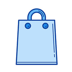 Image showing Shopping bag line icon.