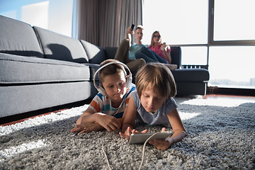 Image showing couple spending time with kids