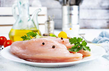 Image showing raw chicken fillet