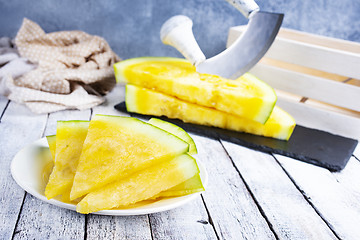 Image showing yellow watermelon