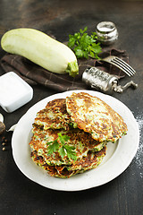 Image showing zucchini pancakes