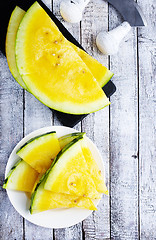 Image showing yellow watermelon