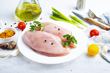 Image showing raw chicken fillet