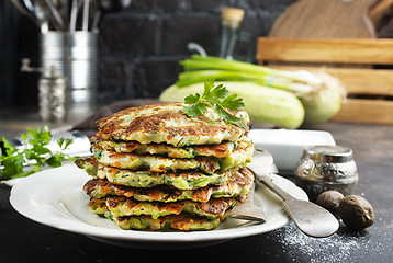 Image showing zucchini pancakes