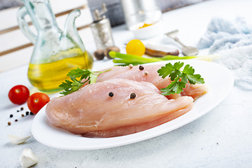 Image showing raw chicken fillet