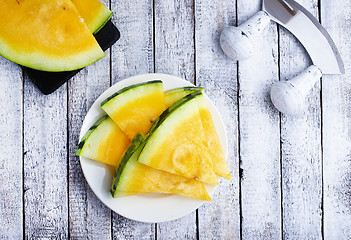 Image showing yellow watermelon