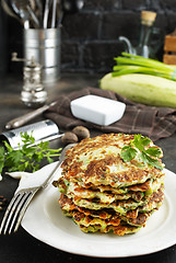 Image showing zucchini pancakes