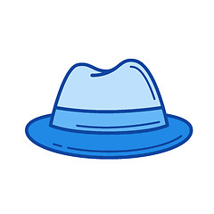 Image showing Felt hat line icon.