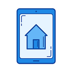 Image showing Real estate advertisement line icon.