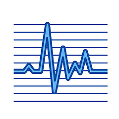 Image showing Cardiogram line icon.