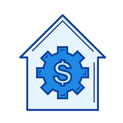 Image showing House price line icon.