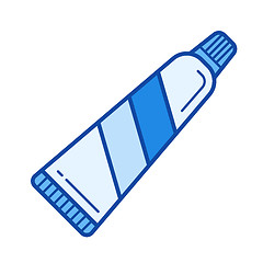 Image showing Toothpaste line icon.