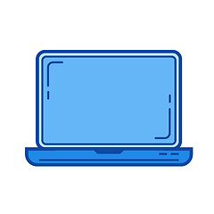 Image showing Laptop line icon.