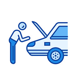 Image showing Car repair line icon.