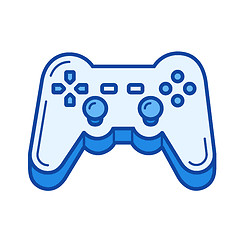 Image showing Game pad line icon.