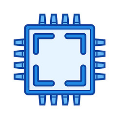 Image showing Circuit board line icon.