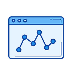 Image showing Data analytics line icon.