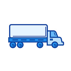 Image showing Lorry line icon.