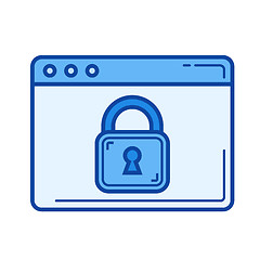 Image showing Padlock line icon.