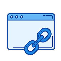 Image showing Link building line icon.