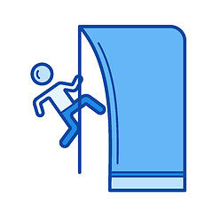 Image showing Rock climbing line icon.