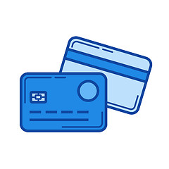 Image showing Online payment line icon.