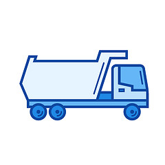 Image showing Tipper truck line icon.