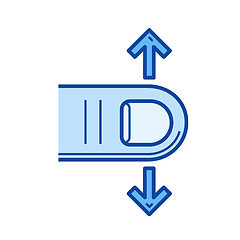 Image showing Top edge swipe line icon.