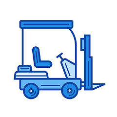 Image showing Forklift line icon.