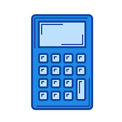 Image showing Calculator line icon.