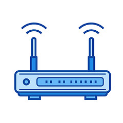 Image showing Modem hardware line icon.