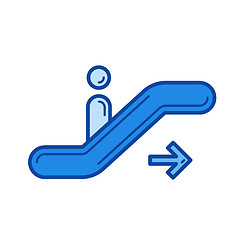 Image showing Moving staircase line icon.