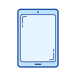 Image showing Tablet line icon.