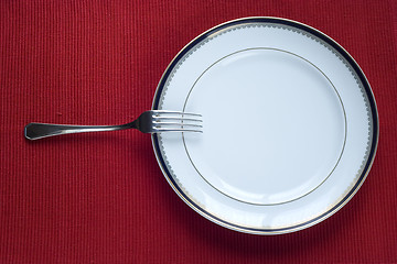 Image showing Fork and Plate