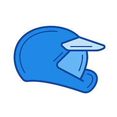 Image showing Moto helmet line icon.