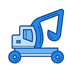 Image showing Skid steer loader line icon.